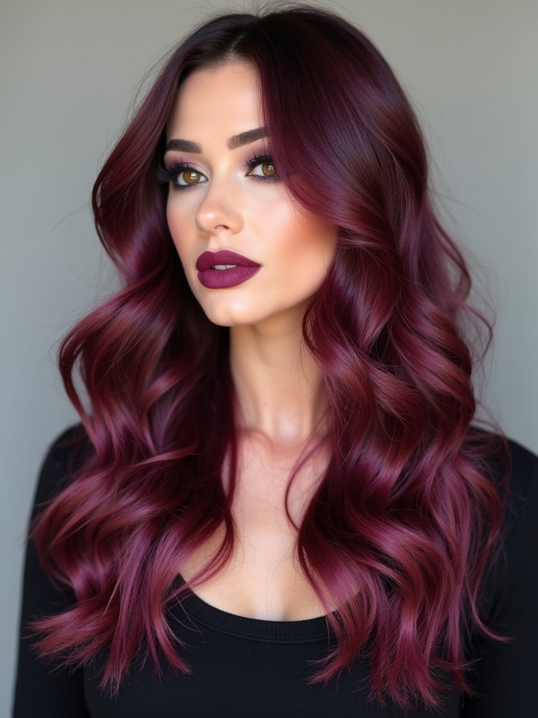 opulent plum and red