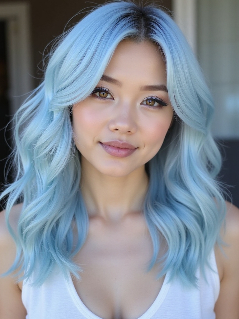 pastel blue style elevation