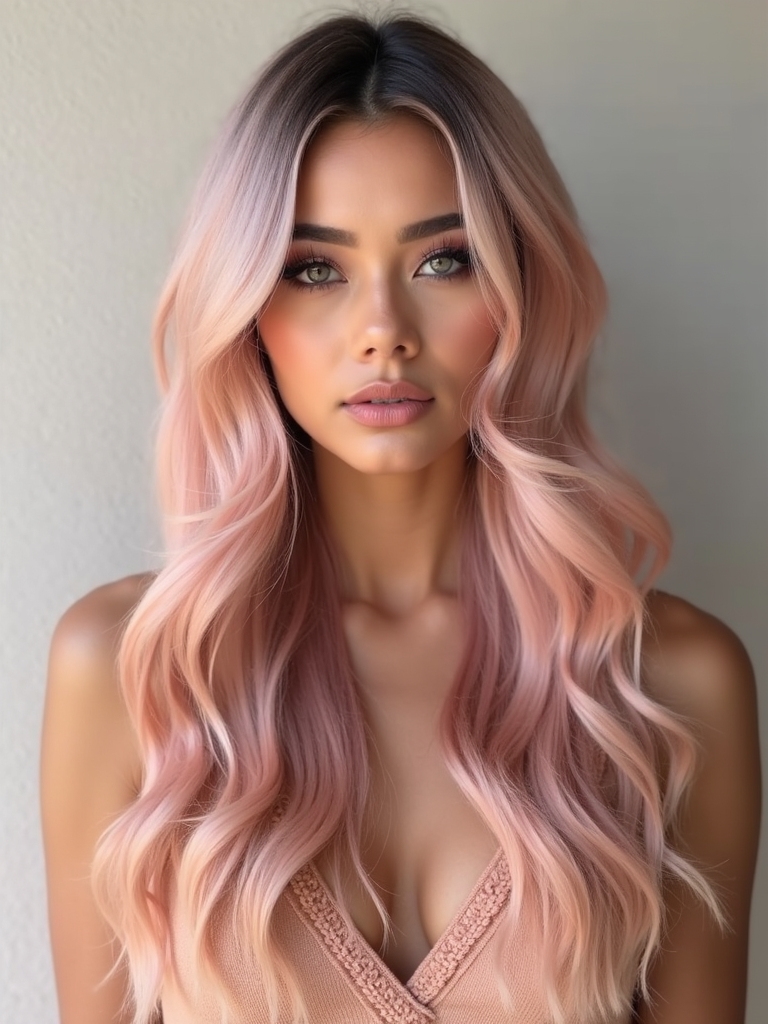 peach tinted ethereal beauty