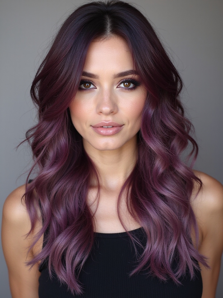 plum and natural tones harmony