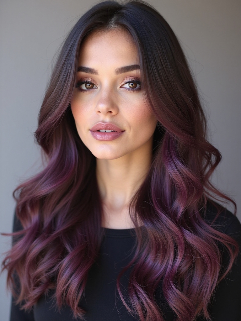 plum streaks for elegance