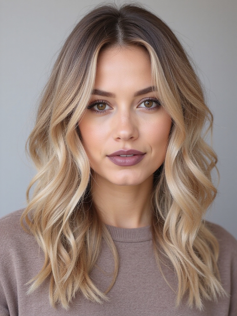 radiant champagne blonde elegance