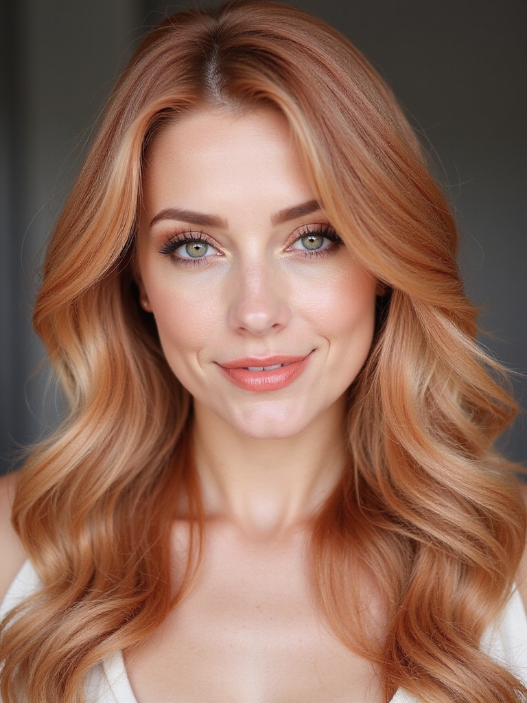 radiant strawberry blonde elegance