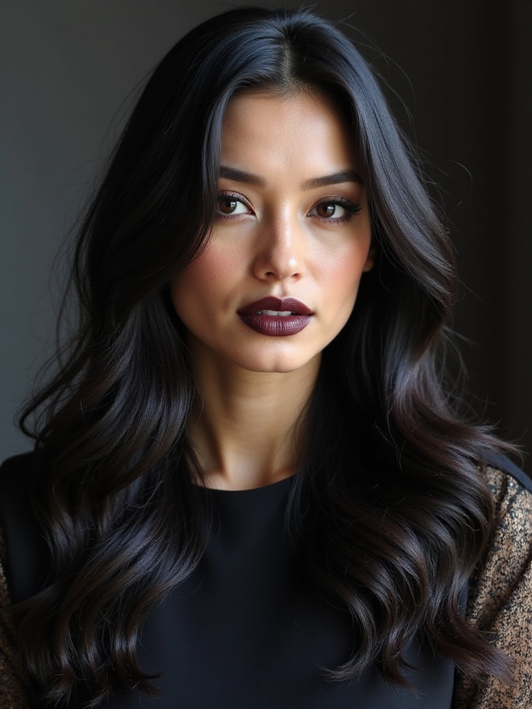 reflective glossy hair elegance