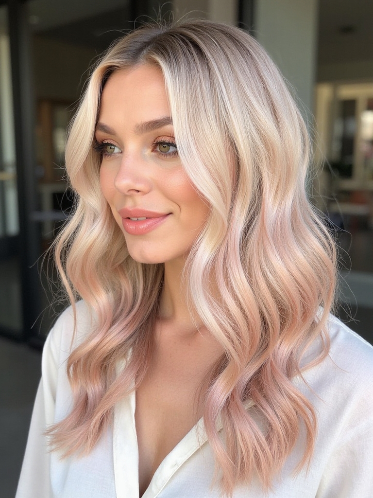 rose gold hair elegance