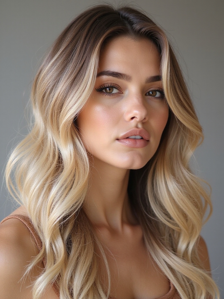 sandy beige hair elegance