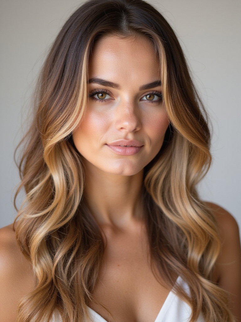 seamless warm balayage transformation