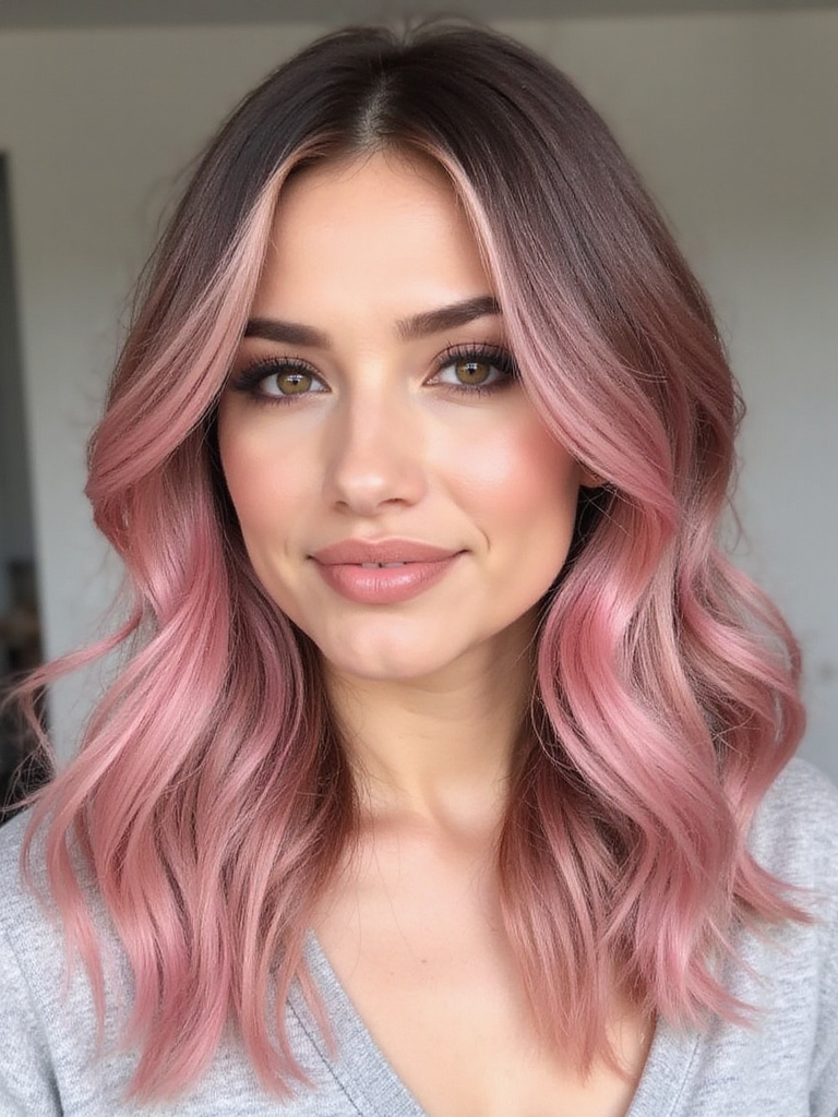soft raspberry hair elegance
