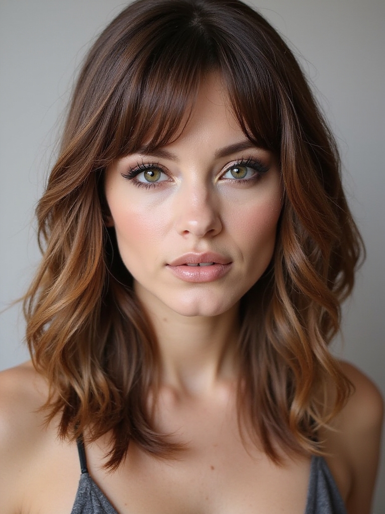 sophisticated caramel hair accents