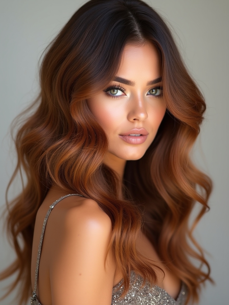 sun kissed caramel highlights