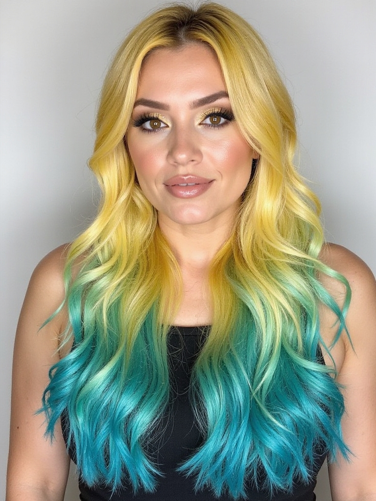 vibrant lemon yellow hairstyle