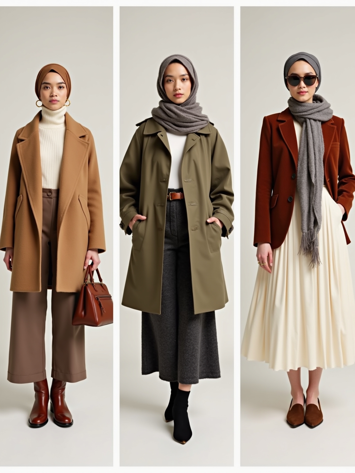 autumn inspired layered scarf styling