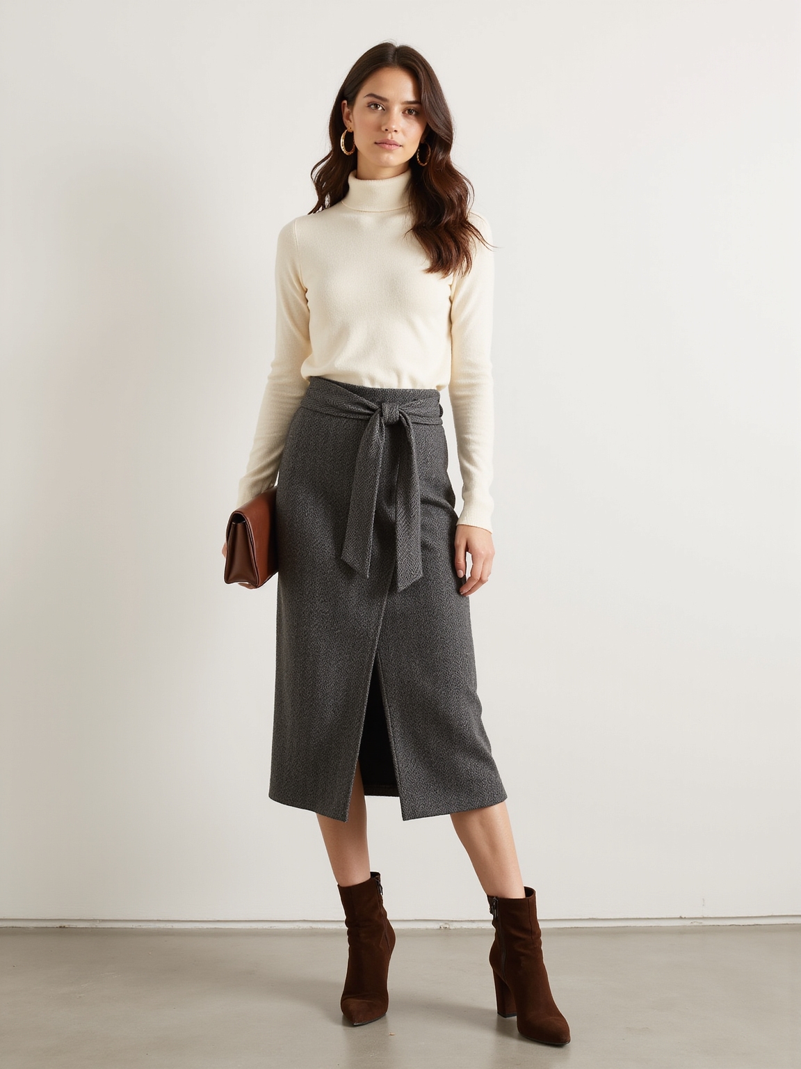 bias cut wrap suede boots
