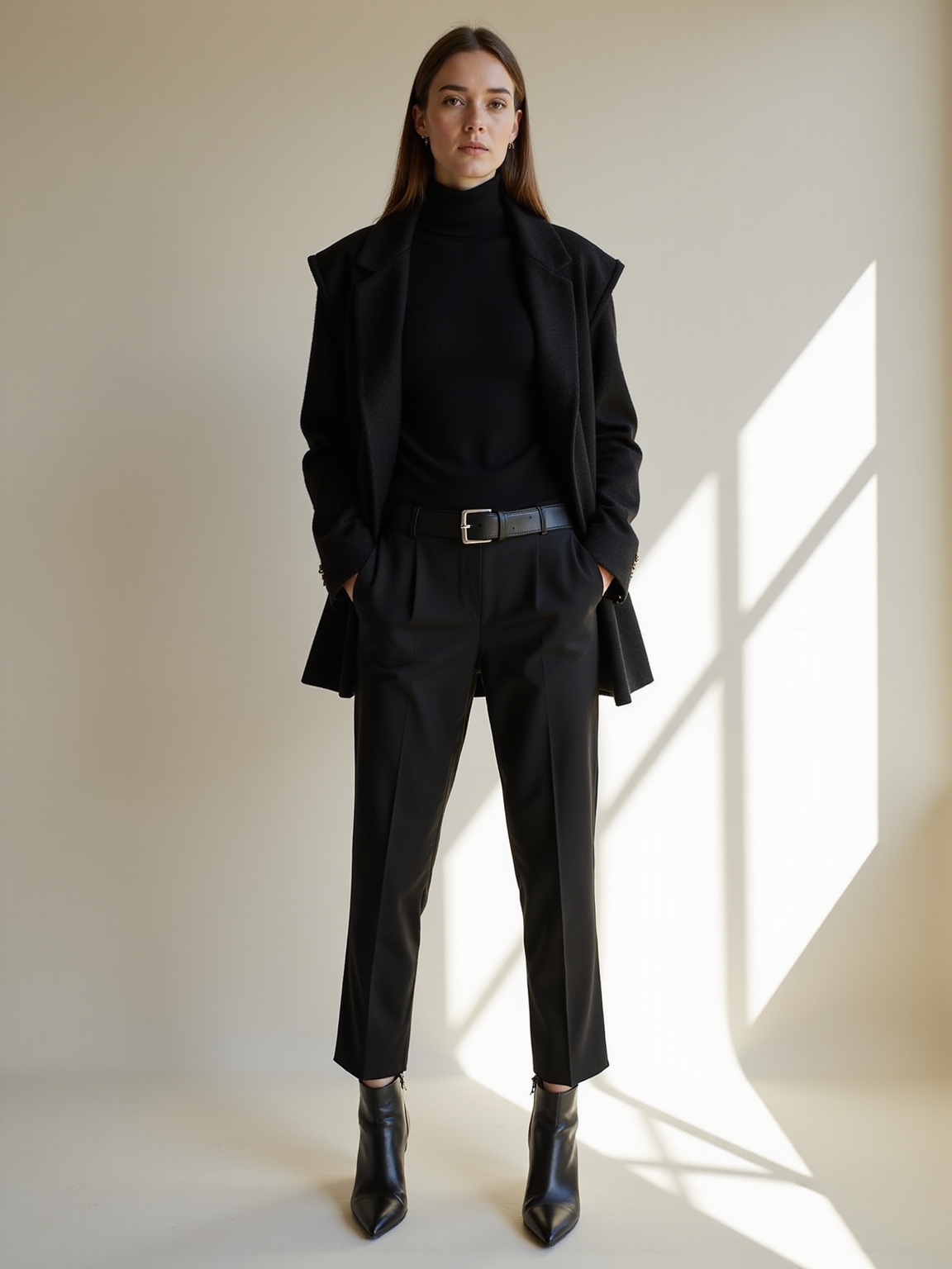 black layered refined weekend essentials