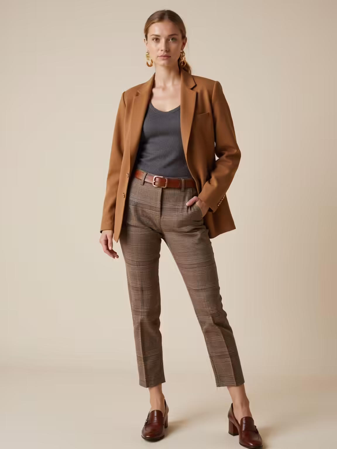 blazer over soft tee