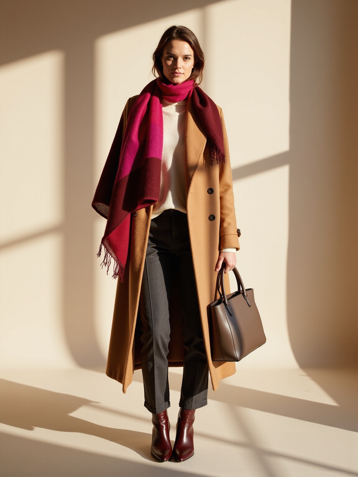 bold scarves neutral layered foundations