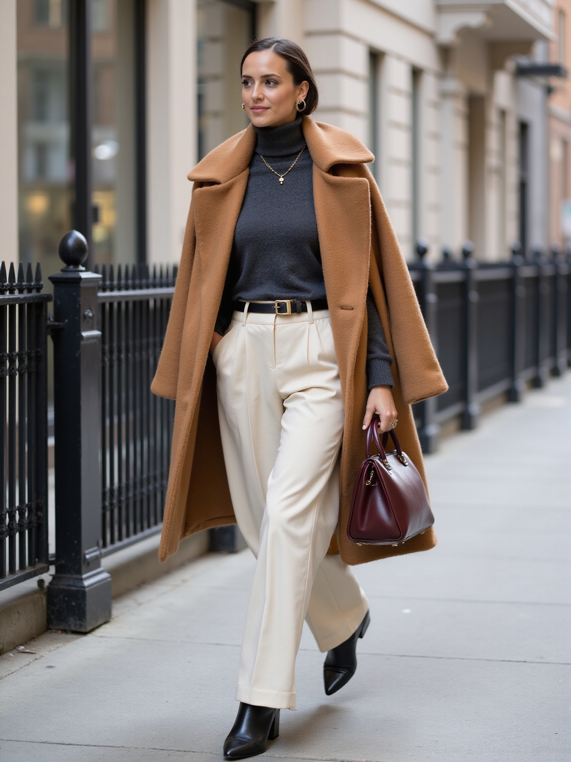 bold tailored belted plush warmth