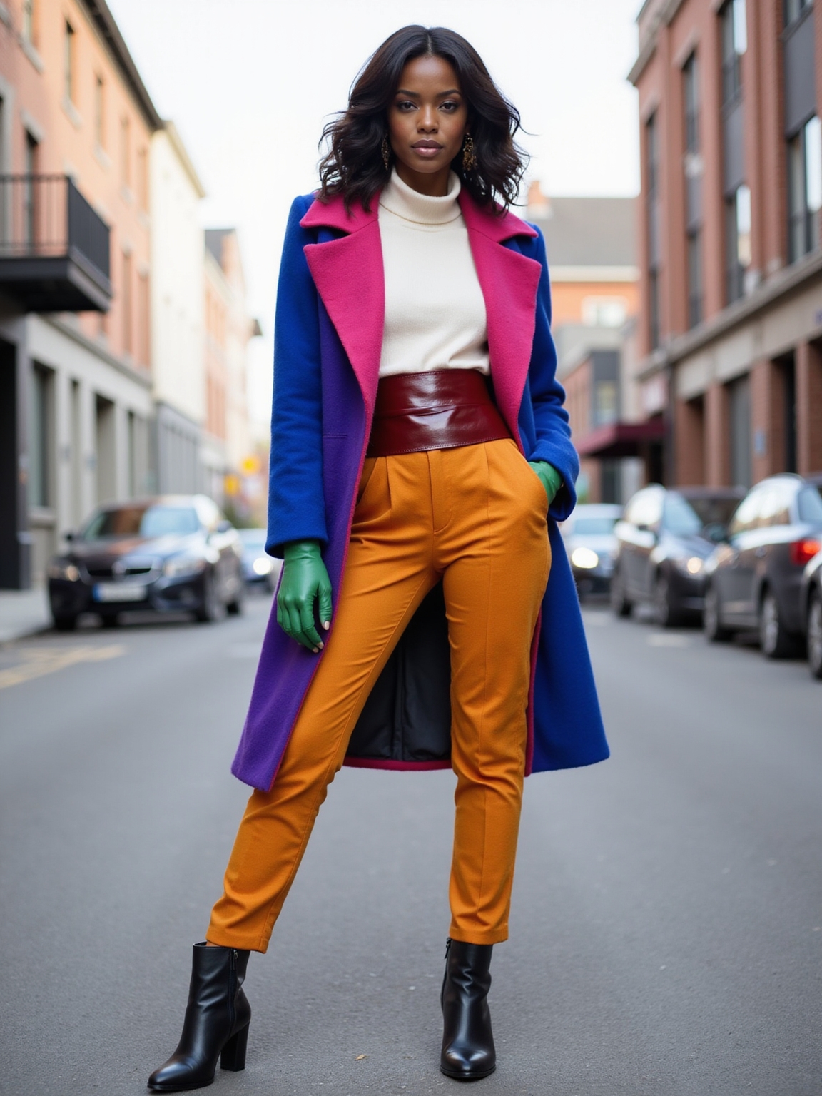 bold tailored color blocked confidence
