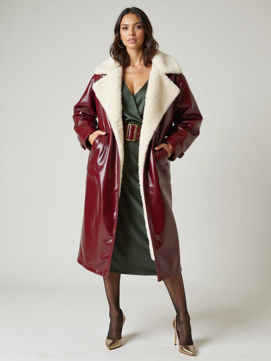 bold textured statement coat