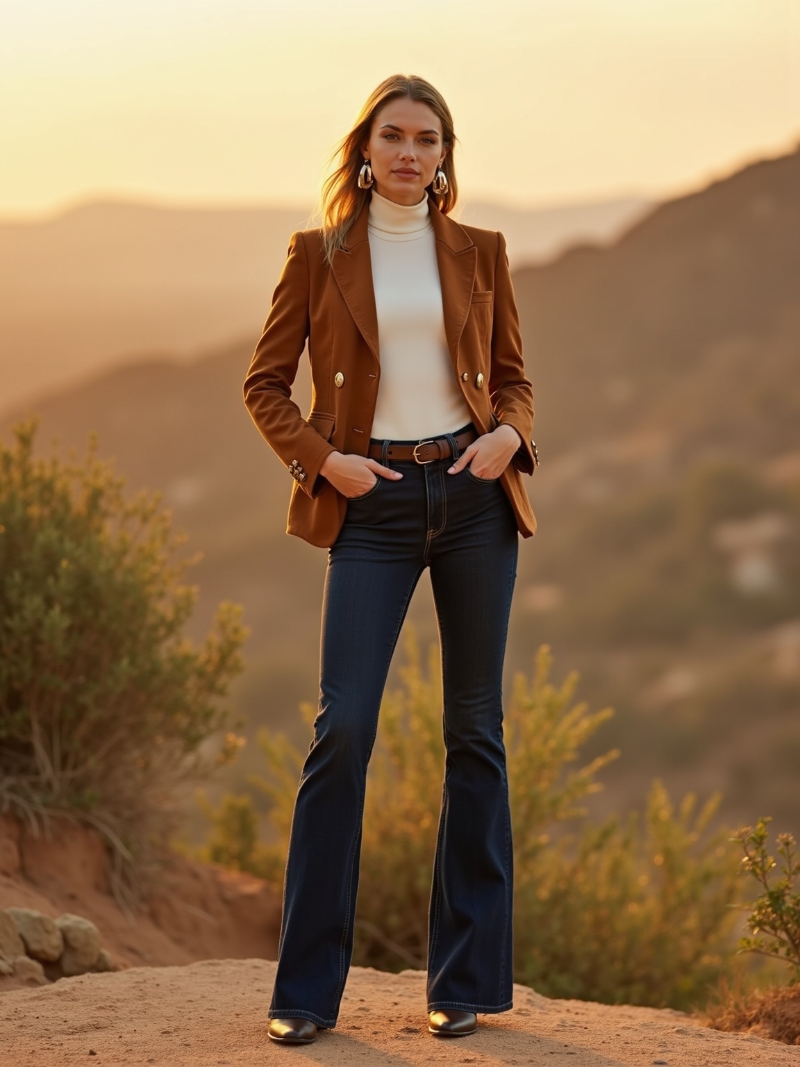 bootcut suede golden hour swagger