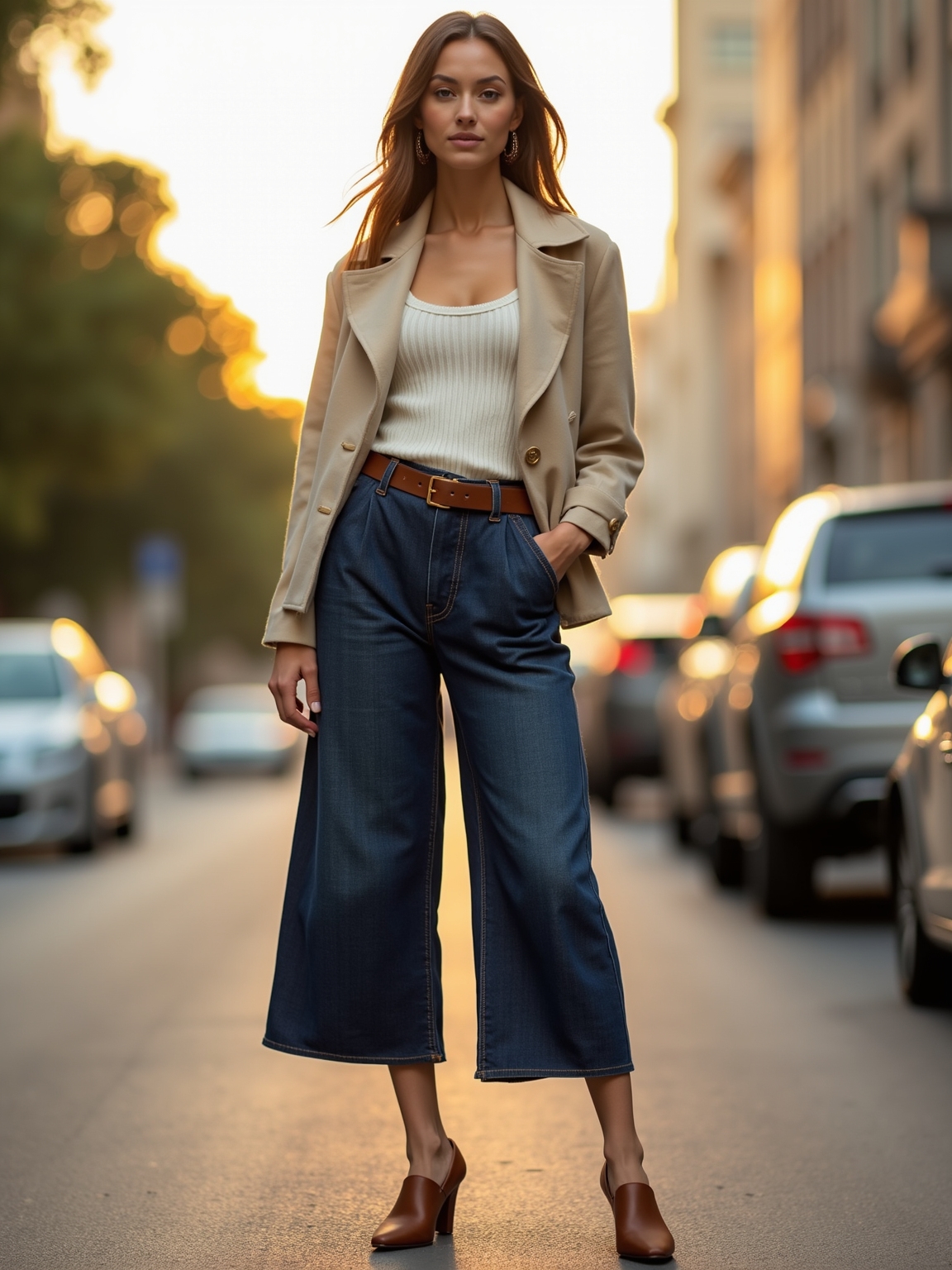 breezy linen denim knit