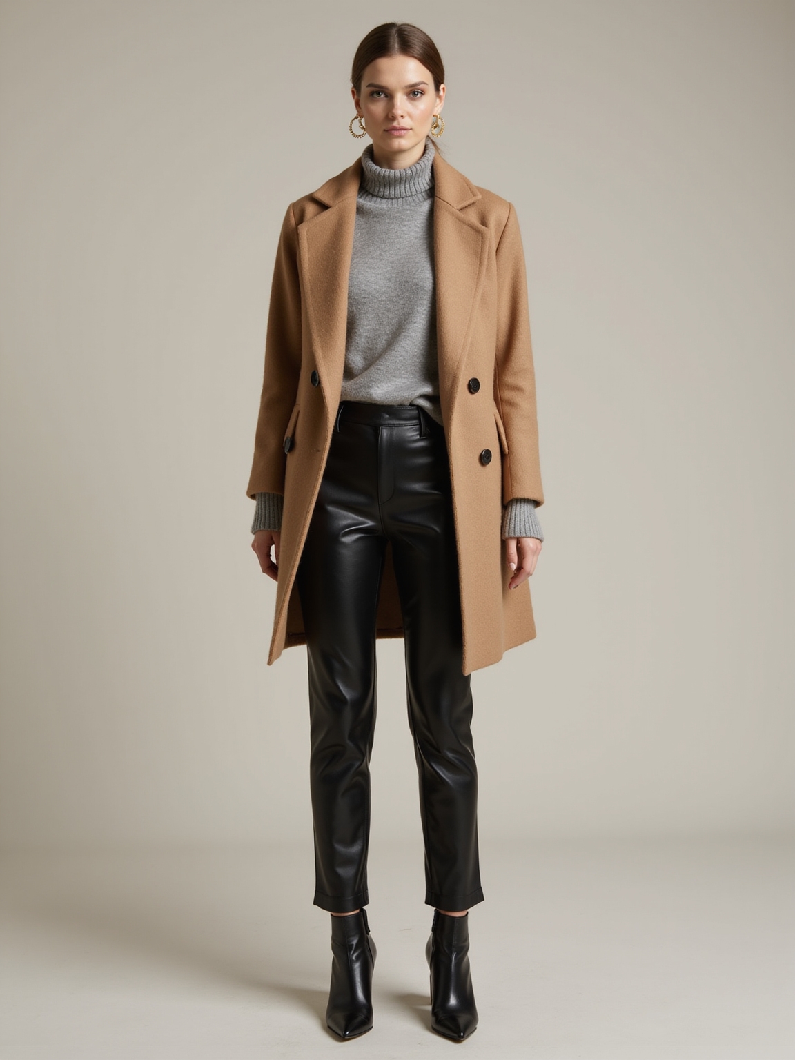 buttery cashmere meets leather