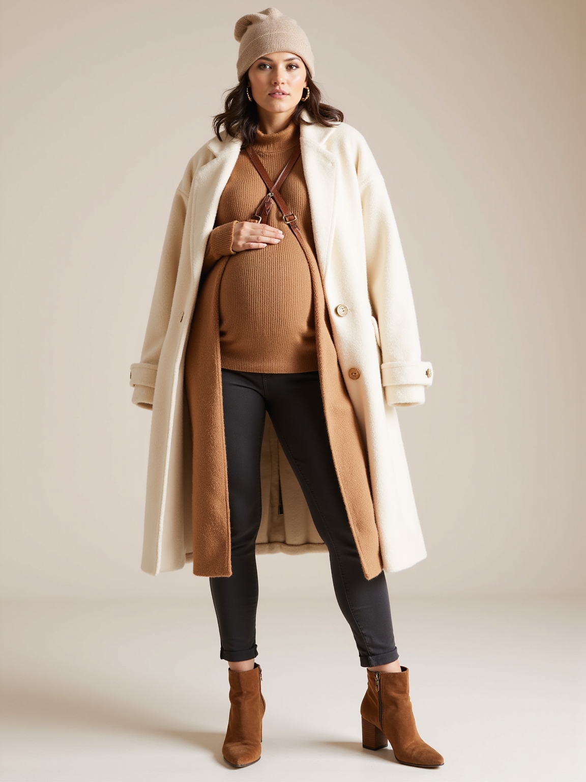 buttery soft layered maternity look