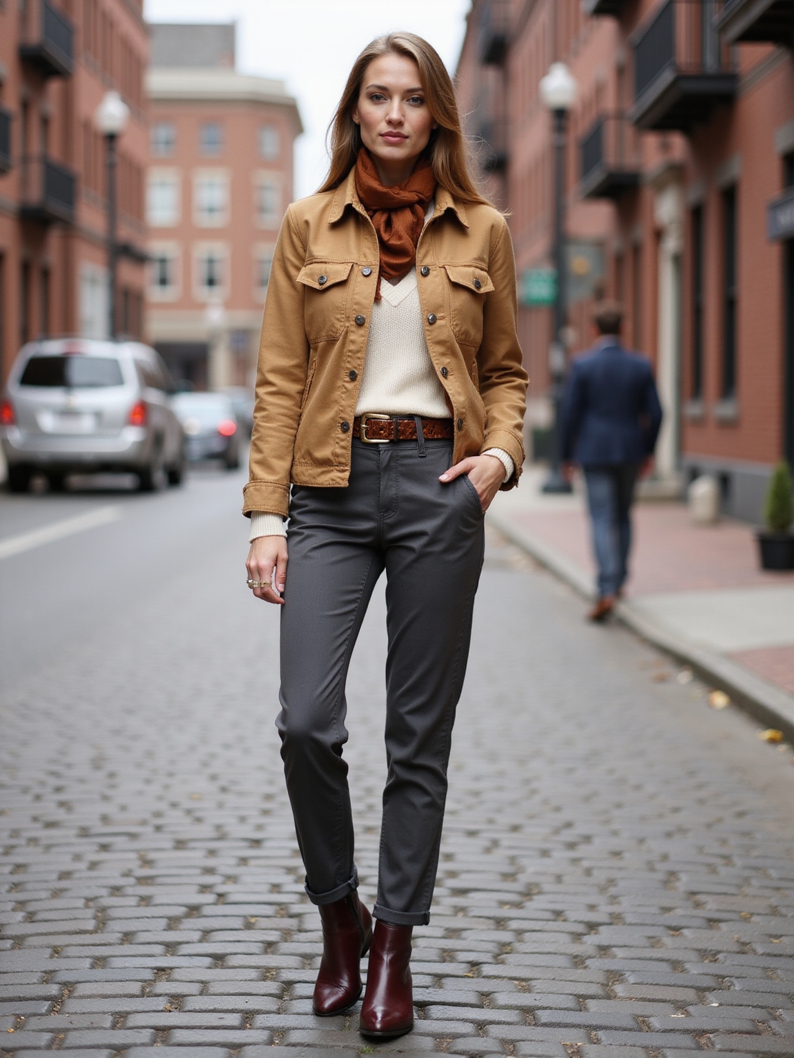 canvas shouldered brass snap chore jacket