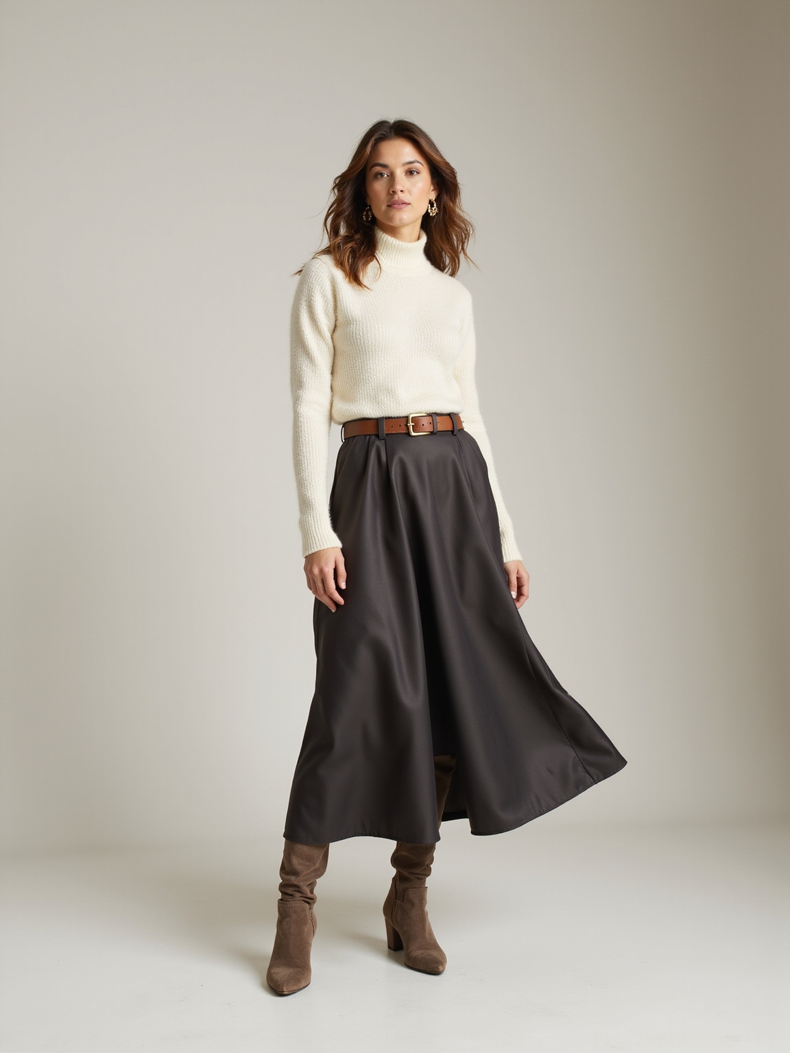 cashmere knit midi ensemble