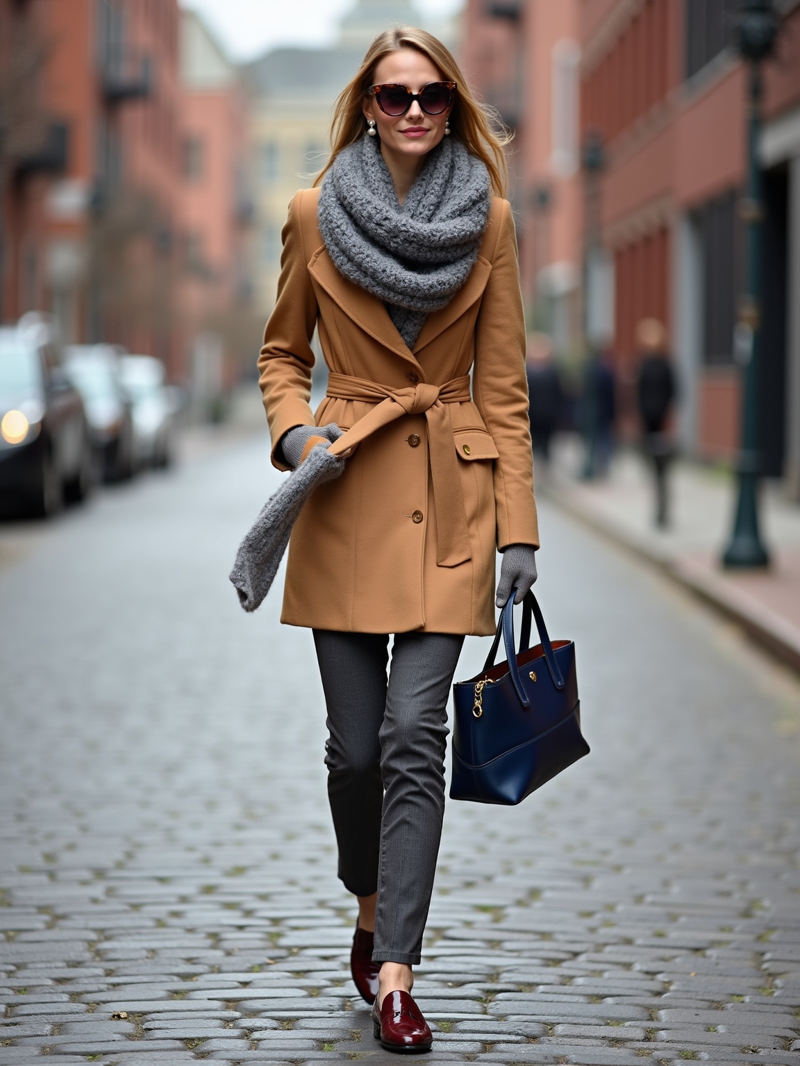 cashmere plaids leather gloves