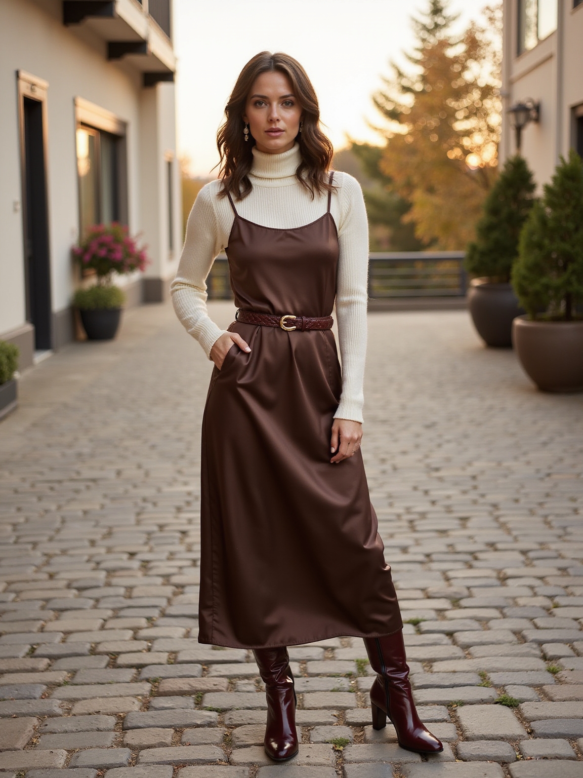 cashmere turtleneck under slip