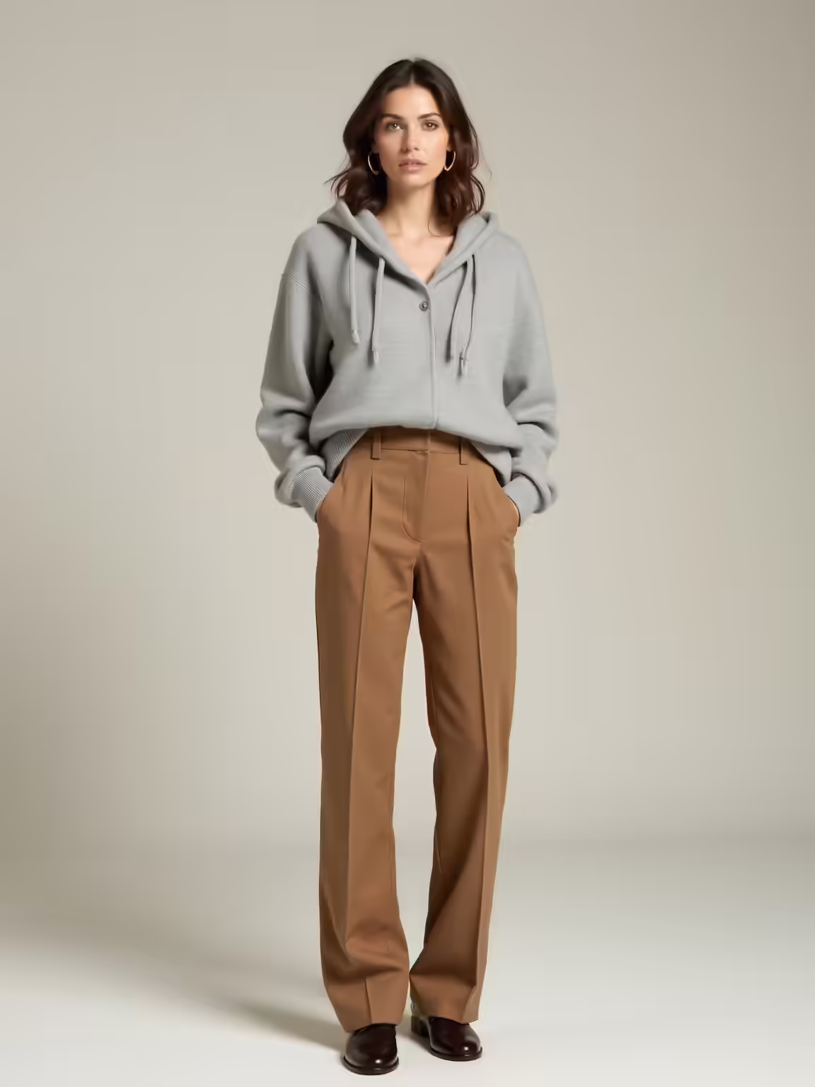 casual cashmere tailored trousers