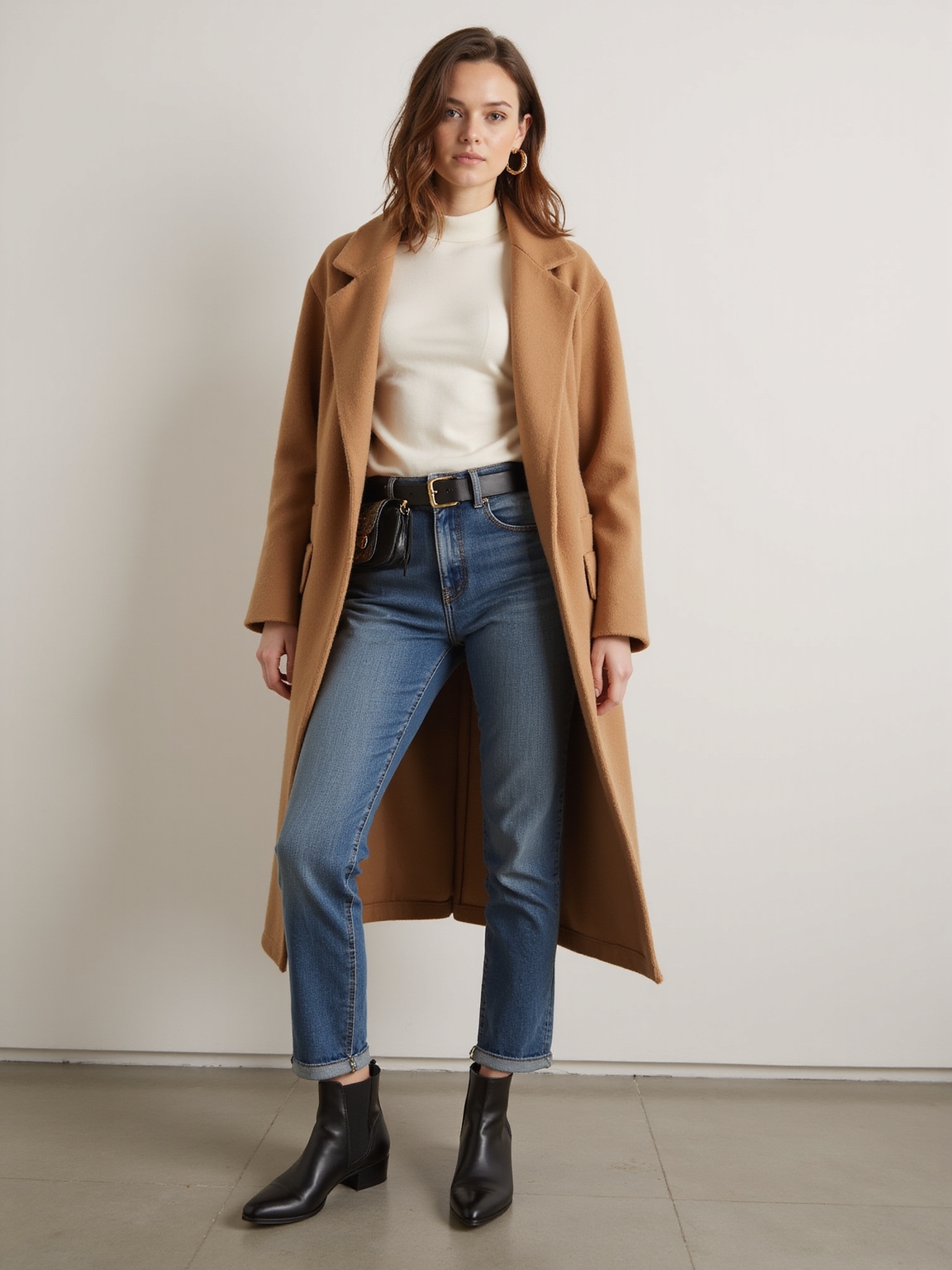 chelsea boots belted wrapcoat
