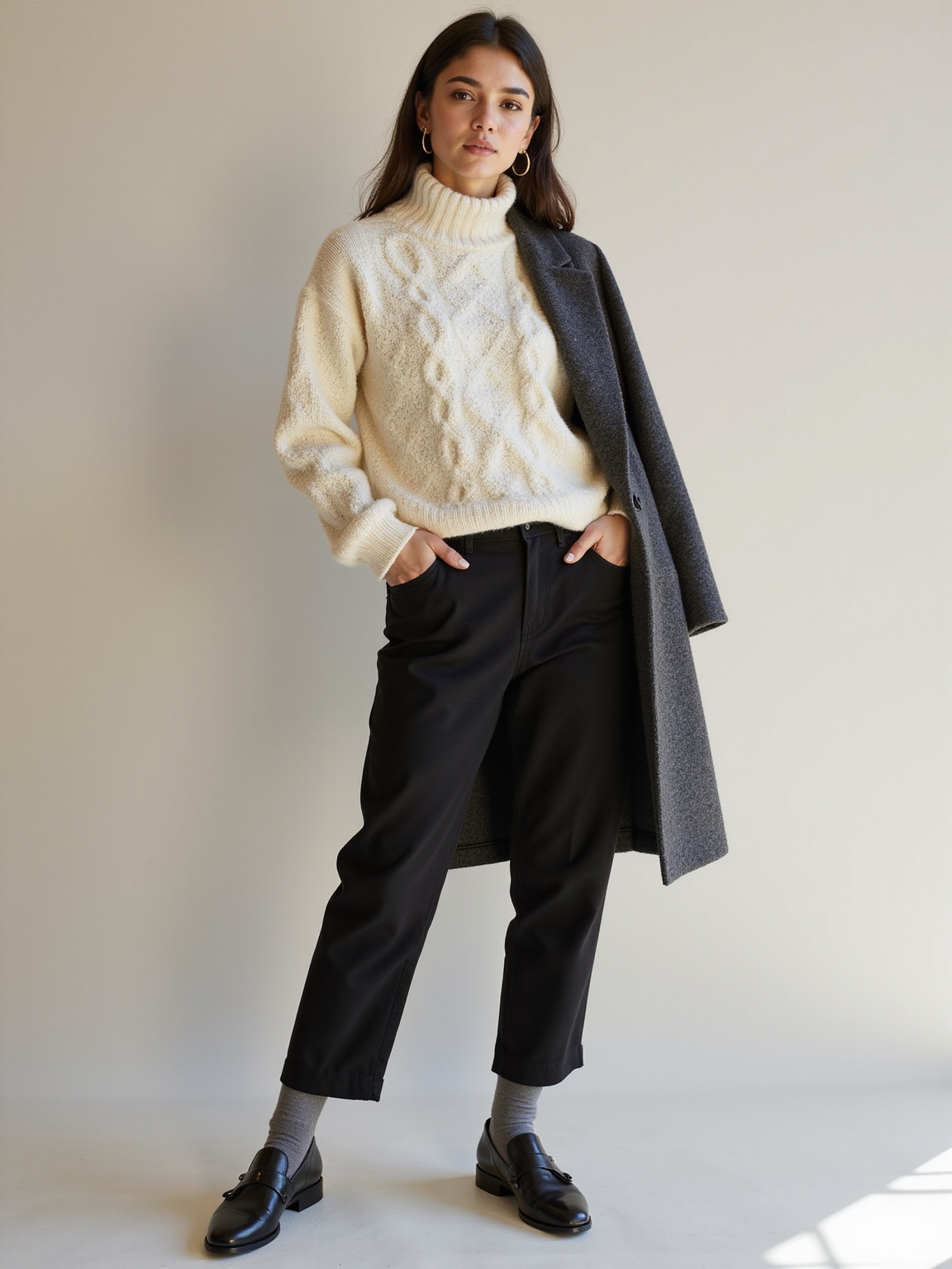 chunky knits slim bottoms