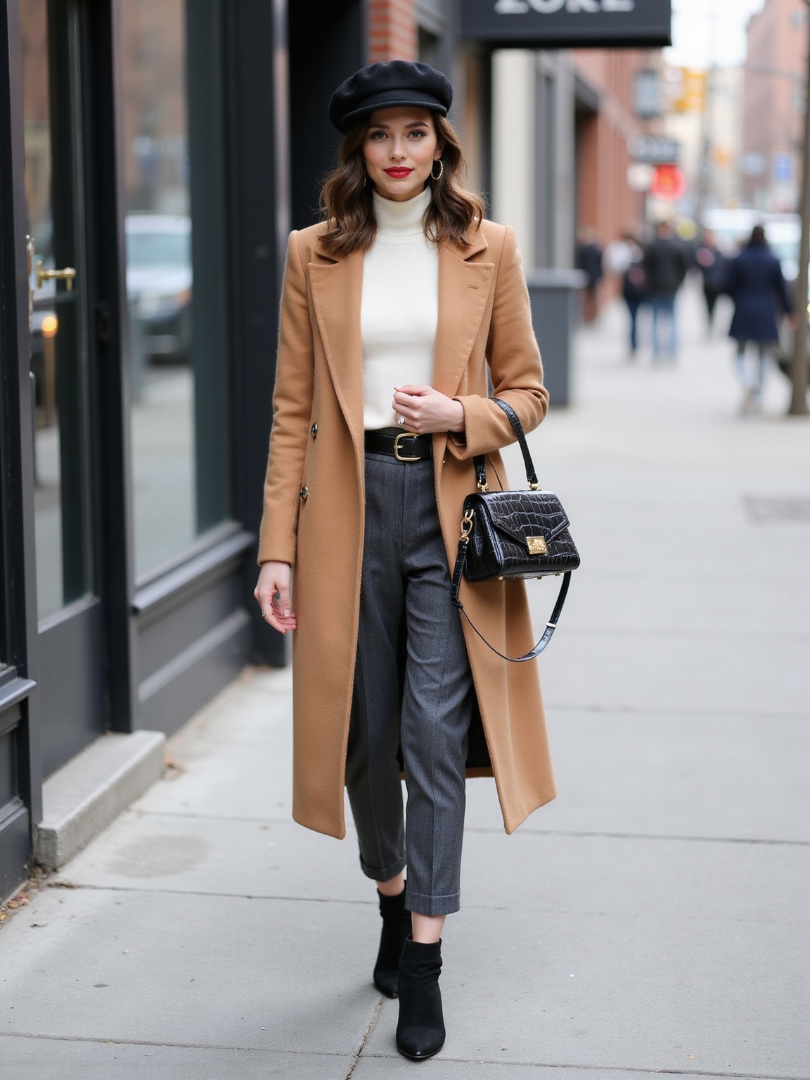 cinch beret structured mini bag