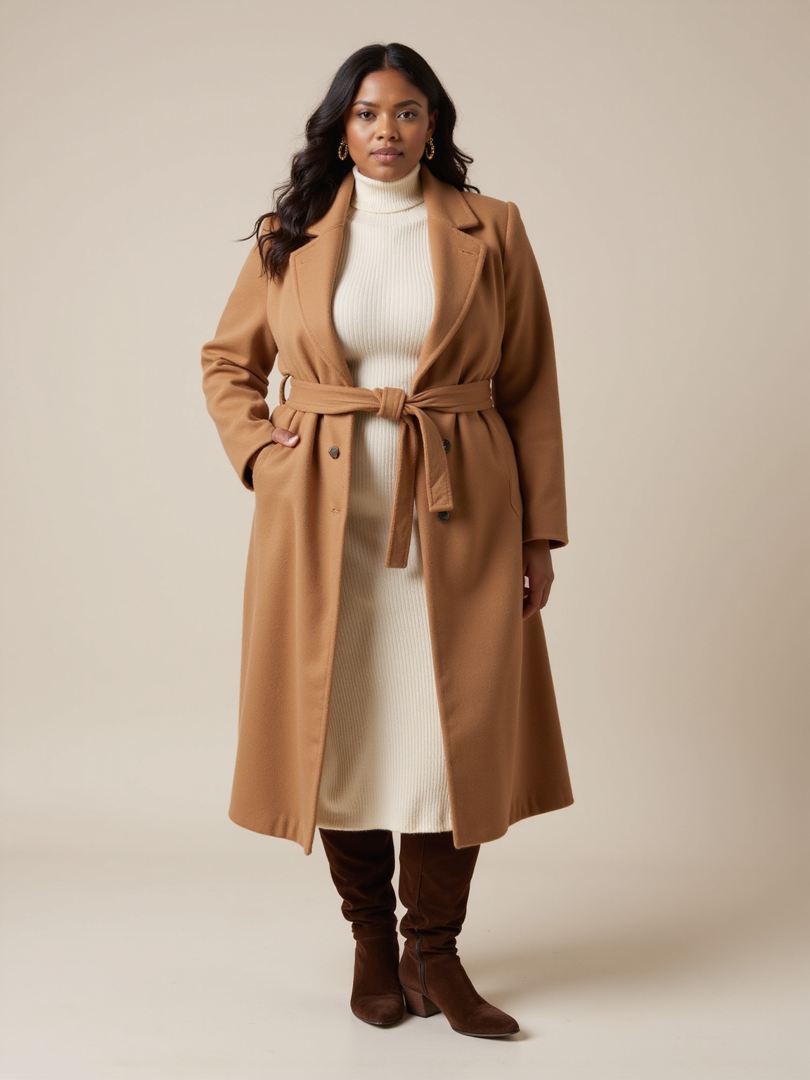 cinch waist layered cozy silhouettes