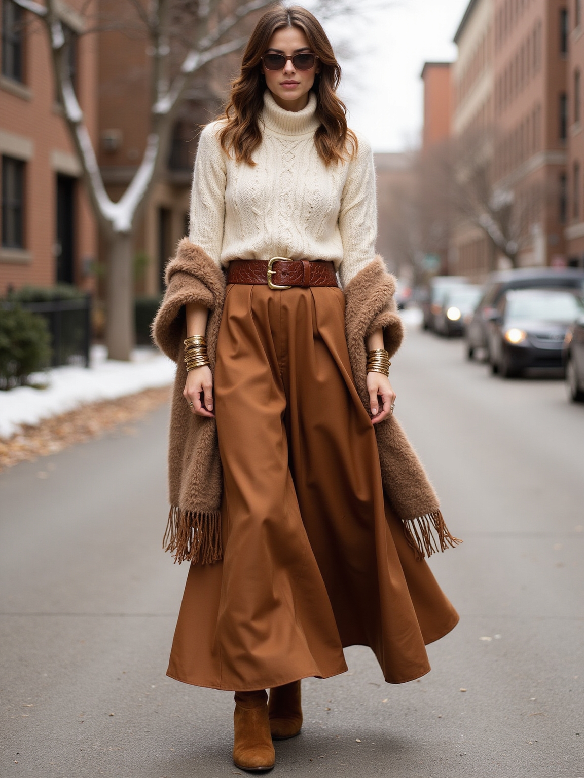 cinched statement belt styling