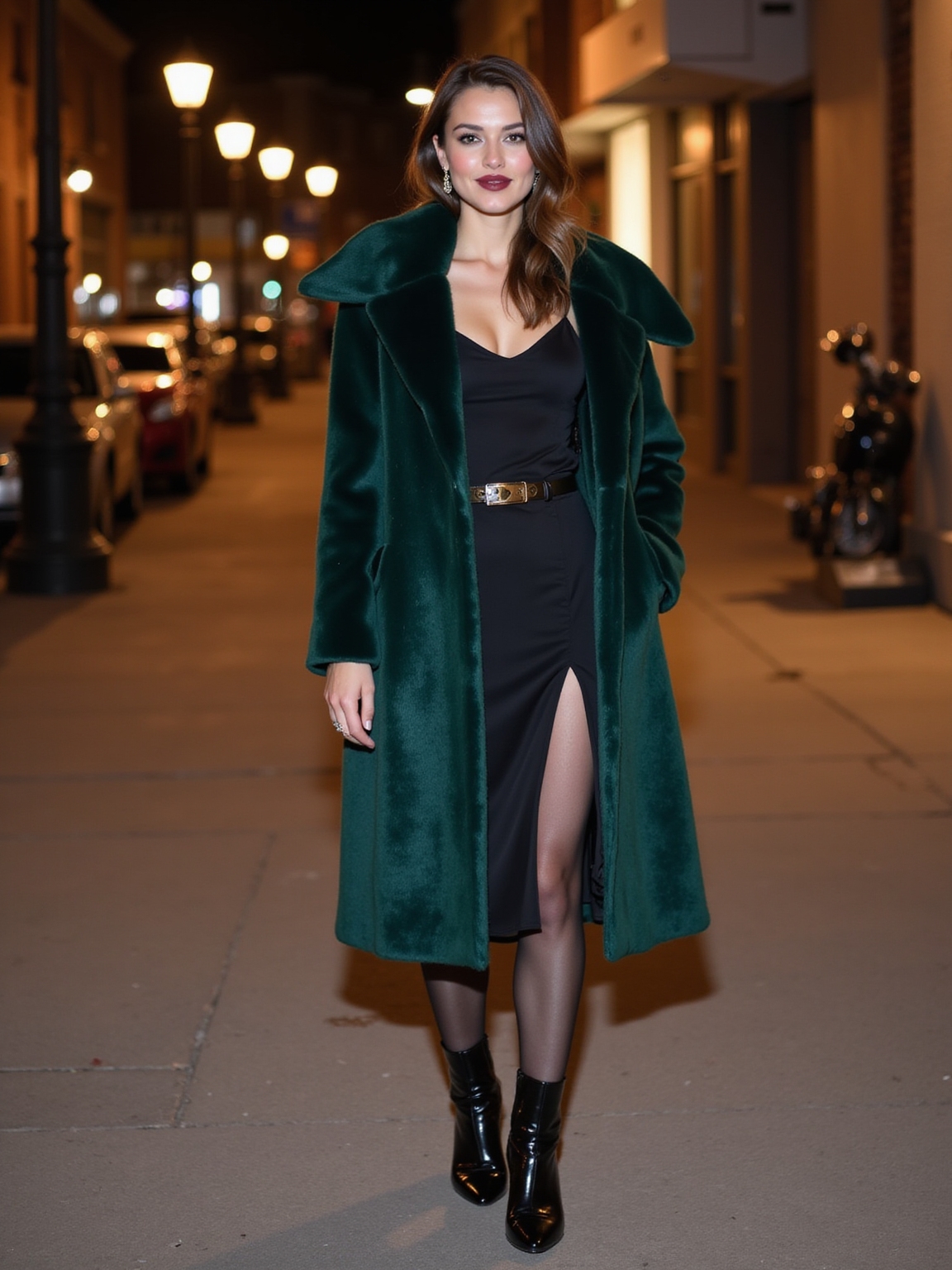 cinematic luxe winter coat silhouette