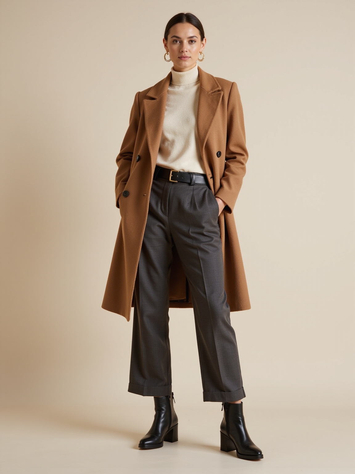 coat as polished outfit centerpiece