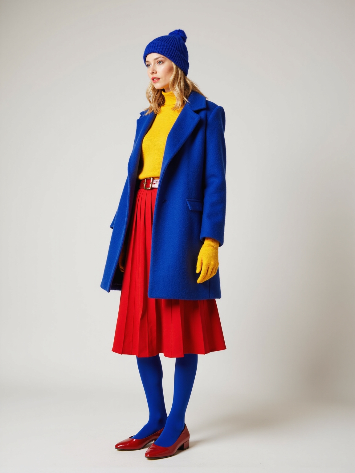 cobalt marigold cherry contrast