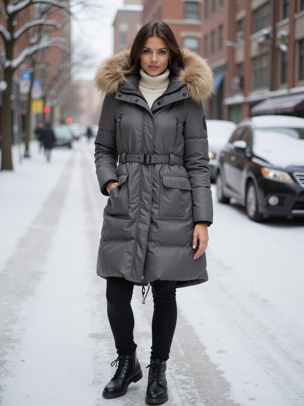 cocooned hooded down parka