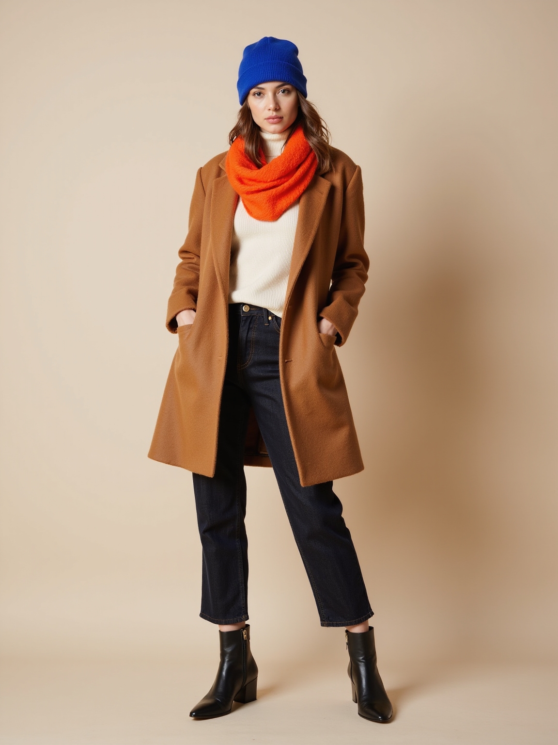 colorful textured winter layering