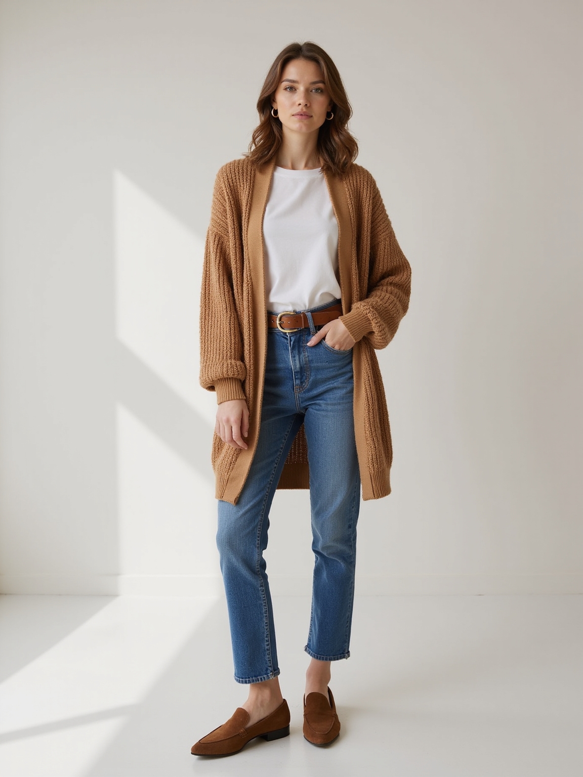 cozy dusk toned layered outfit
