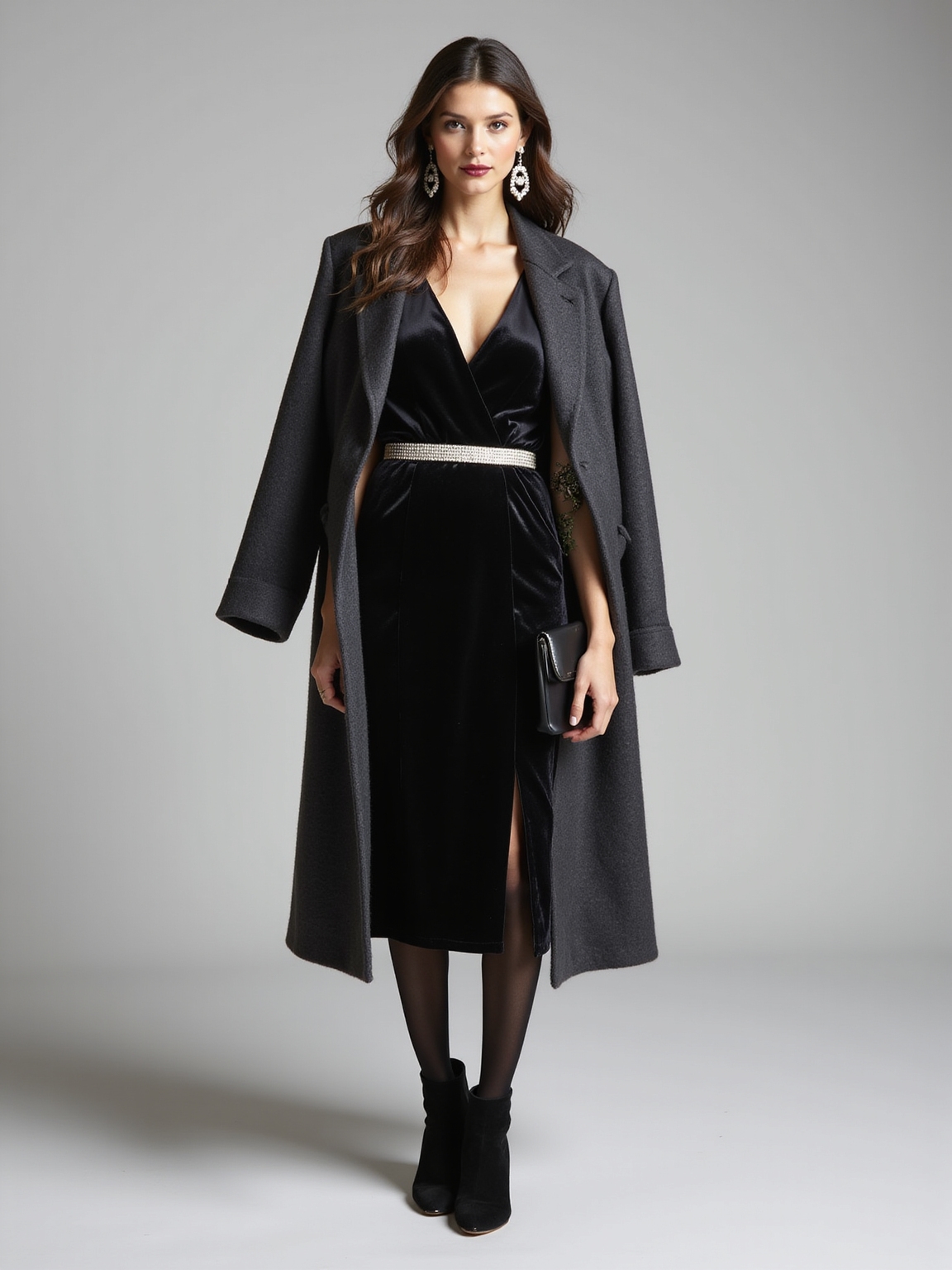 cozy elegant winter lbd styling