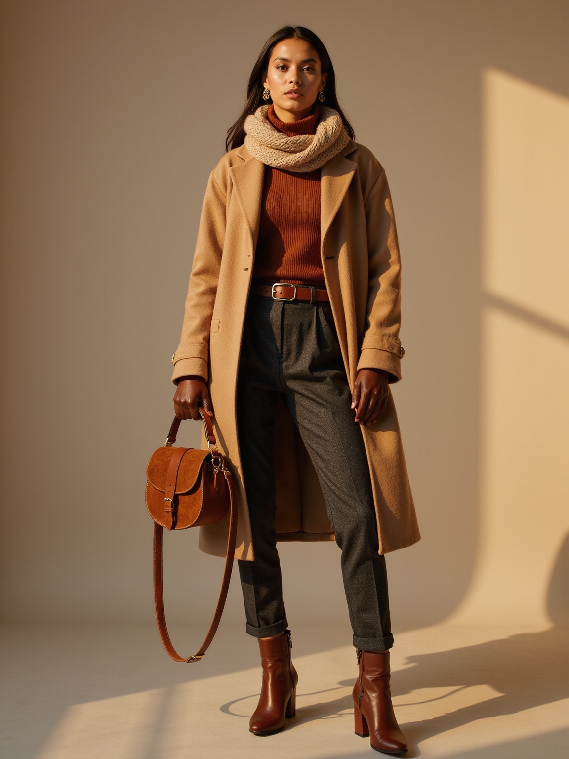 cozy knit scarf styling
