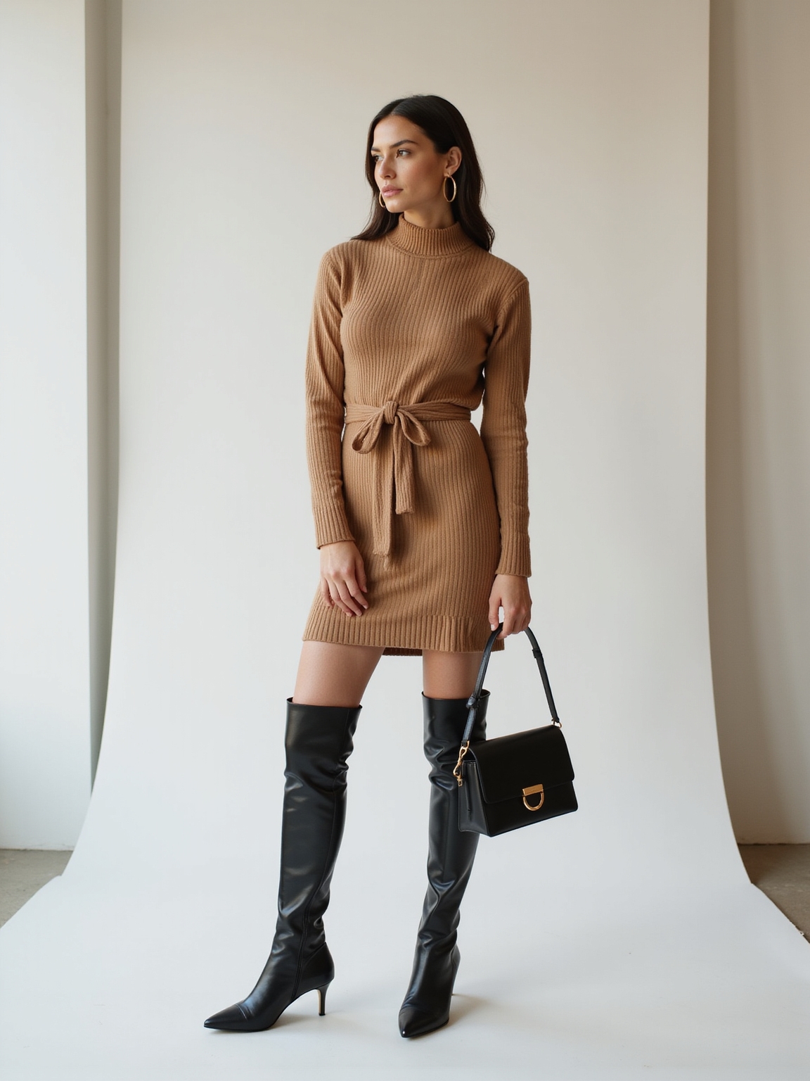 cozy knit sweater dress