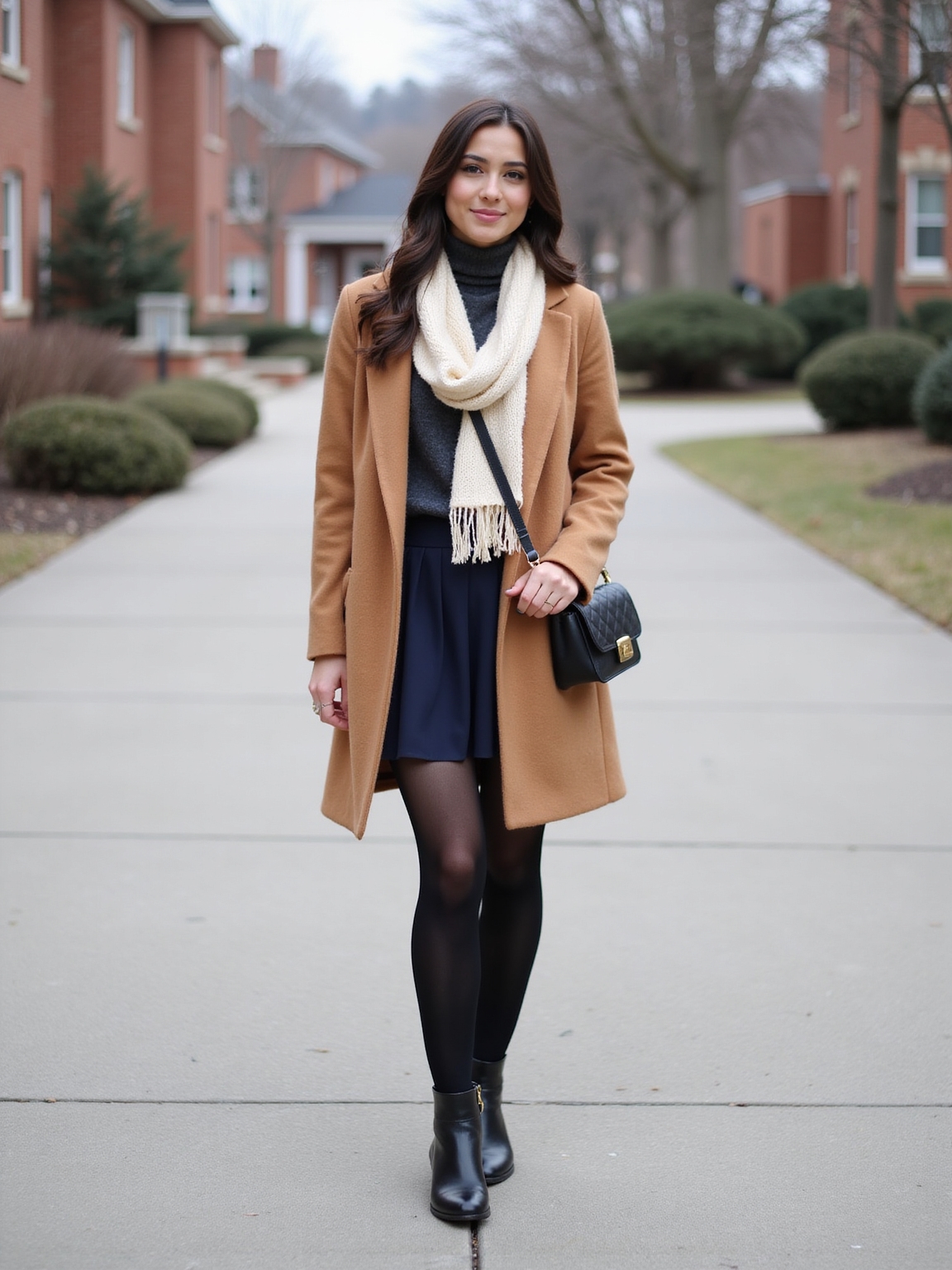 cozy layered minimalist winter outfits