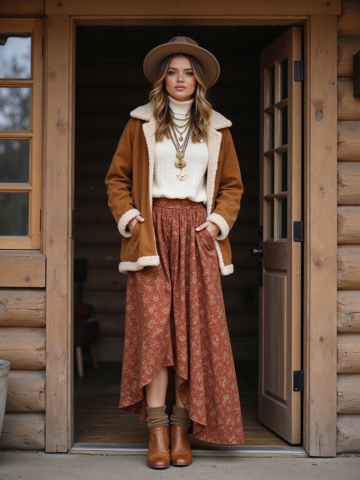 cozy layered rustic cabinwear essentials