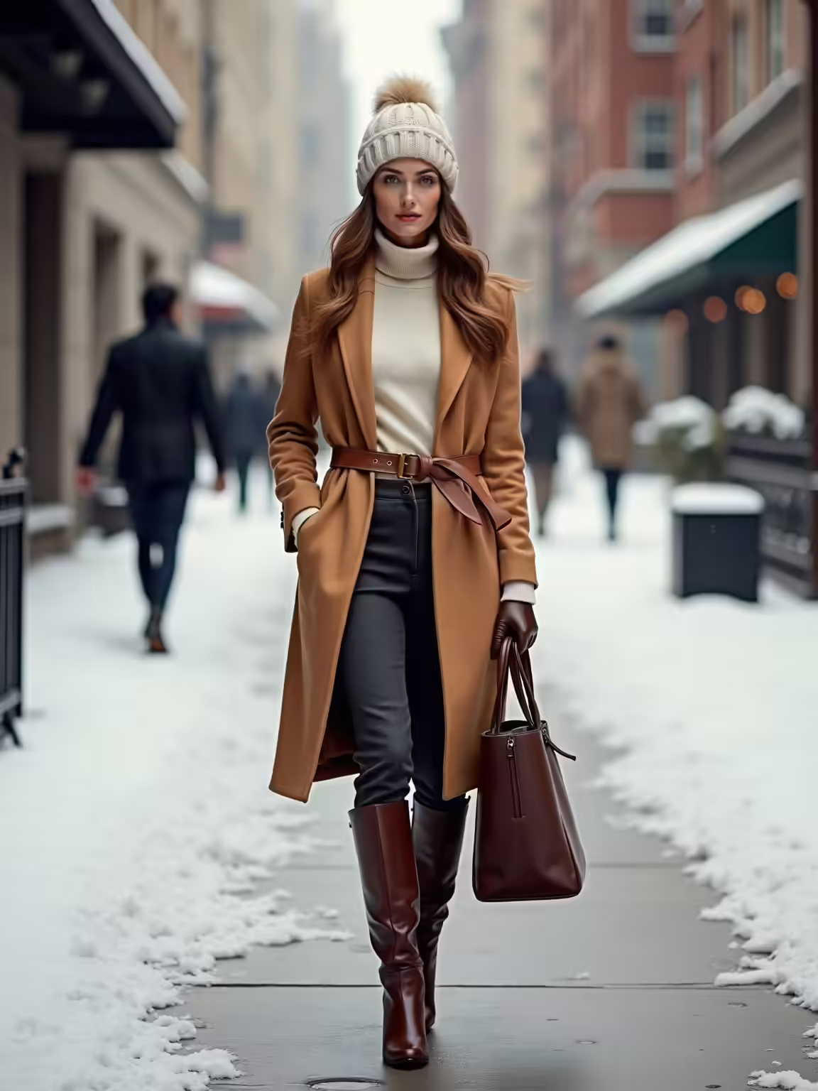 cozy layered winter fashion
