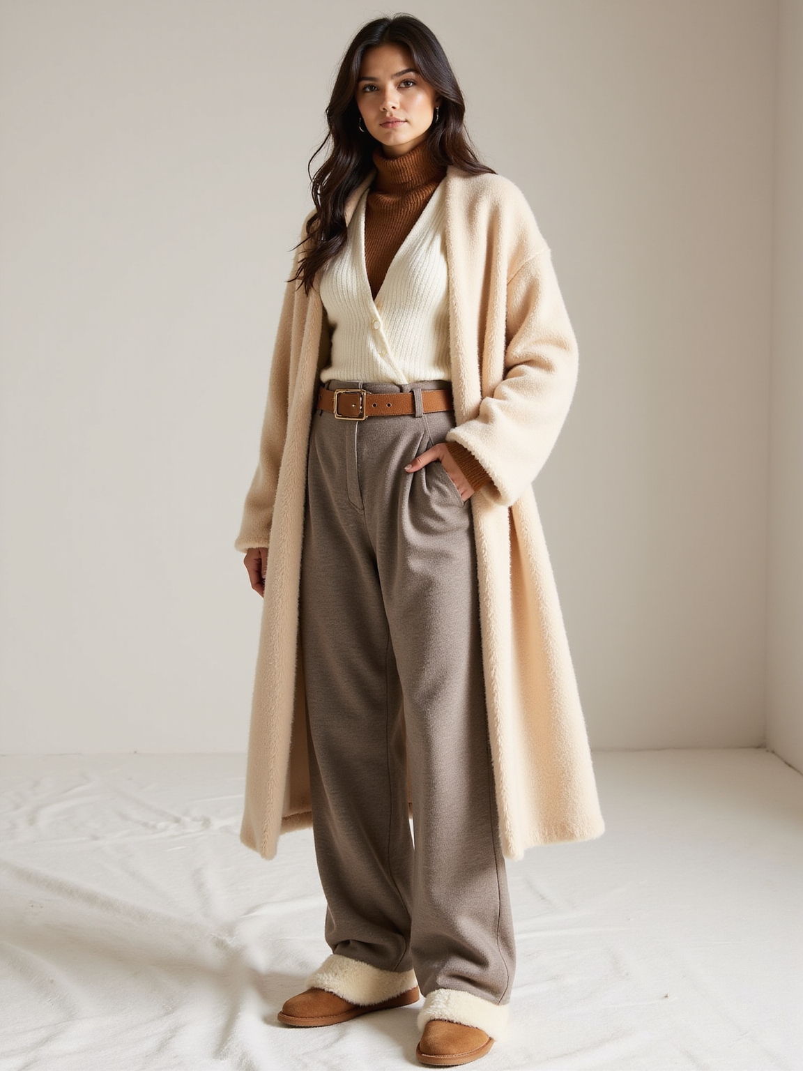 cozy luxury snow weekend attire